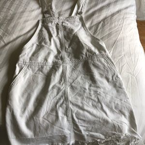White overall jean dress